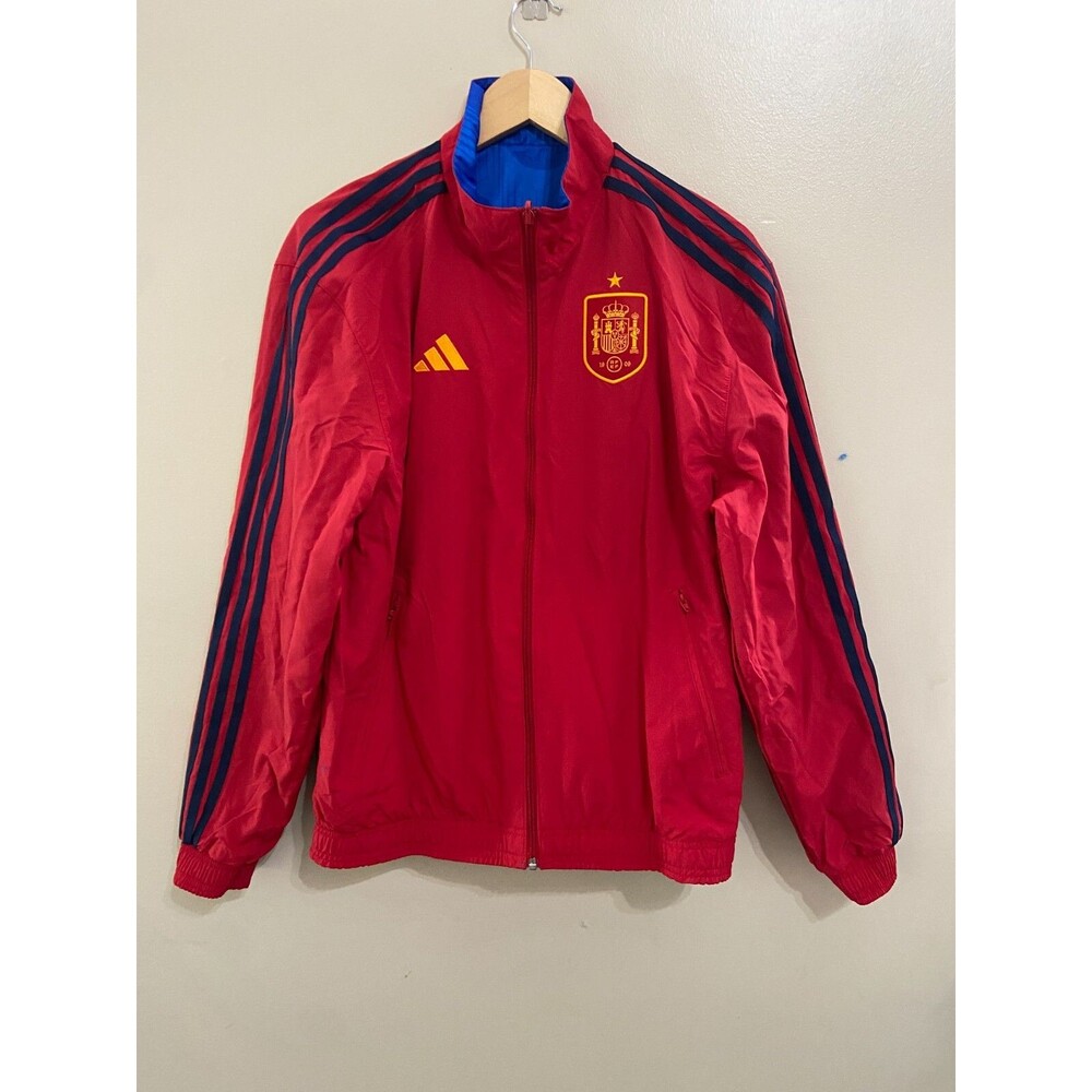 Adidas Spain National Soccer Team Anthem Jacket Reversible HE8920 Men Size S NEW